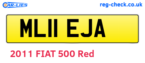 ML11EJA are the vehicle registration plates.
