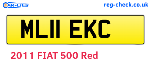 ML11EKC are the vehicle registration plates.