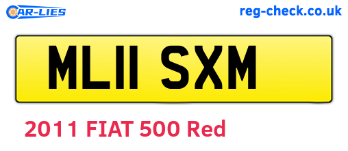 ML11SXM are the vehicle registration plates.