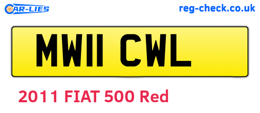 MW11CWL are the vehicle registration plates.