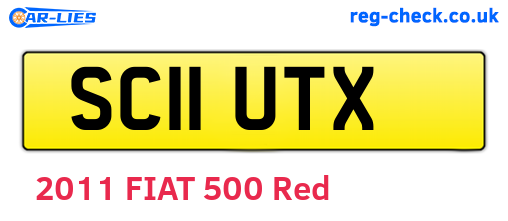 SC11UTX are the vehicle registration plates.