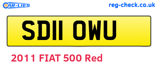 SD11OWU are the vehicle registration plates.