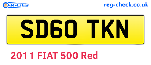 SD60TKN are the vehicle registration plates.