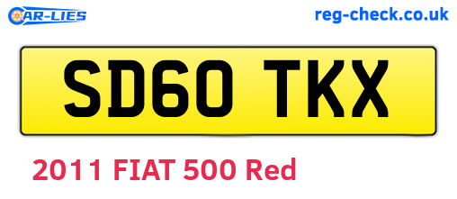 SD60TKX are the vehicle registration plates.
