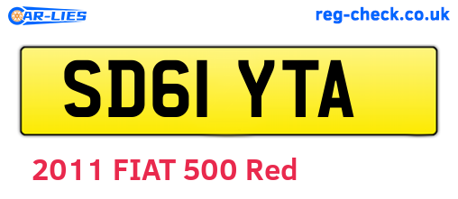 SD61YTA are the vehicle registration plates.