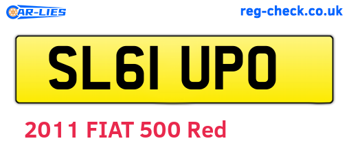 SL61UPO are the vehicle registration plates.