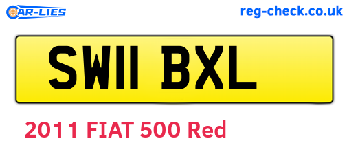SW11BXL are the vehicle registration plates.