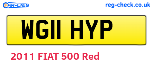WG11HYP are the vehicle registration plates.