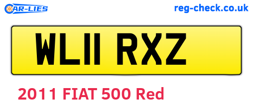 WL11RXZ are the vehicle registration plates.
