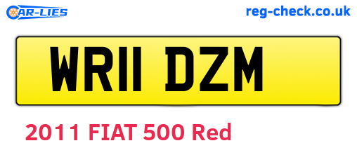 WR11DZM are the vehicle registration plates.