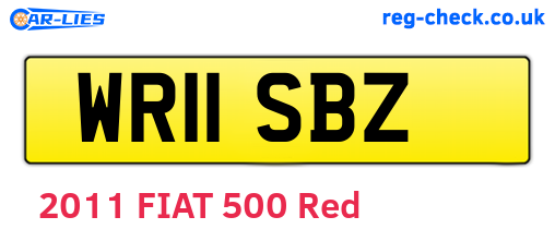 WR11SBZ are the vehicle registration plates.