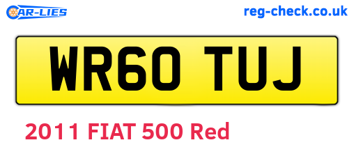 WR60TUJ are the vehicle registration plates.