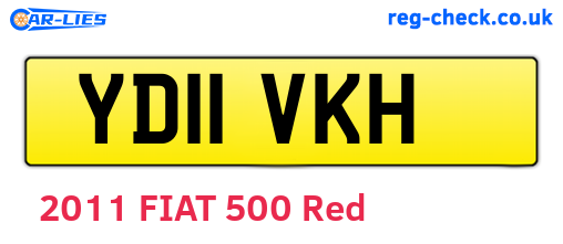 YD11VKH are the vehicle registration plates.