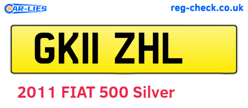 GK11ZHL are the vehicle registration plates.