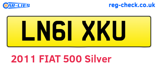 LN61XKU are the vehicle registration plates.