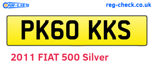 PK60KKS are the vehicle registration plates.