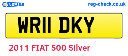 WR11DKY are the vehicle registration plates.