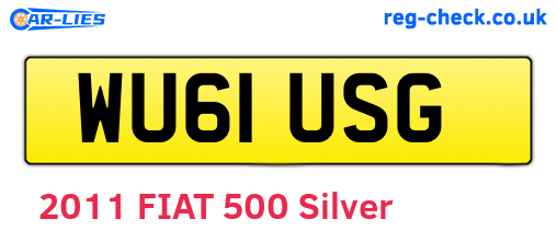 WU61USG are the vehicle registration plates.