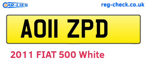 AO11ZPD are the vehicle registration plates.
