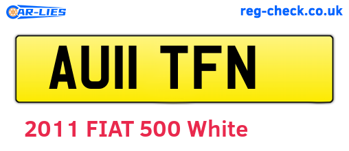 AU11TFN are the vehicle registration plates.
