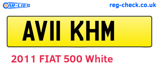 AV11KHM are the vehicle registration plates.
