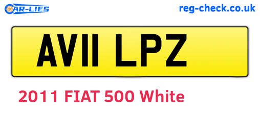 AV11LPZ are the vehicle registration plates.