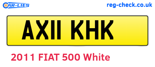 AX11KHK are the vehicle registration plates.