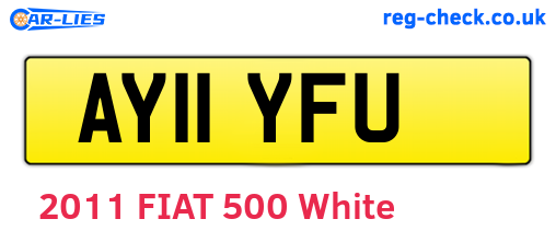 AY11YFU are the vehicle registration plates.