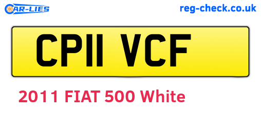 CP11VCF are the vehicle registration plates.