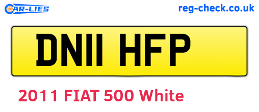 DN11HFP are the vehicle registration plates.