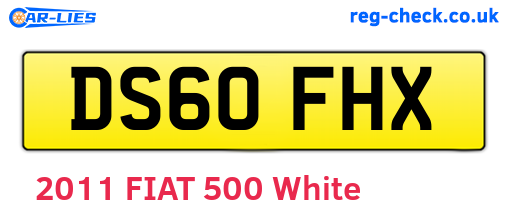 DS60FHX are the vehicle registration plates.
