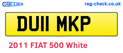 DU11MKP are the vehicle registration plates.