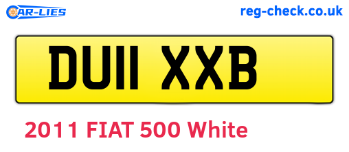DU11XXB are the vehicle registration plates.