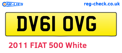 DV61OVG are the vehicle registration plates.