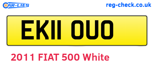 EK11OUO are the vehicle registration plates.