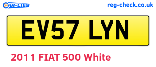EV57LYN are the vehicle registration plates.