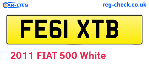 FE61XTB are the vehicle registration plates.