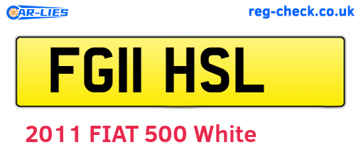 FG11HSL are the vehicle registration plates.
