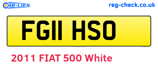 FG11HSO are the vehicle registration plates.