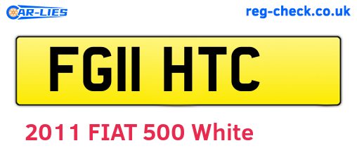 FG11HTC are the vehicle registration plates.