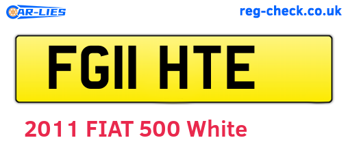 FG11HTE are the vehicle registration plates.
