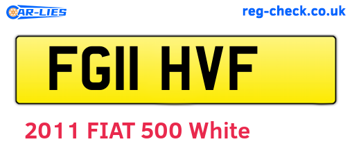 FG11HVF are the vehicle registration plates.