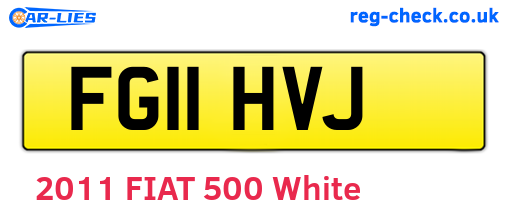FG11HVJ are the vehicle registration plates.
