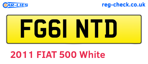 FG61NTD are the vehicle registration plates.