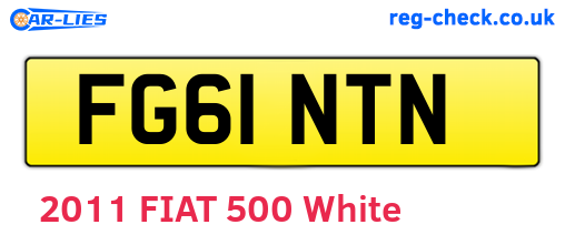 FG61NTN are the vehicle registration plates.