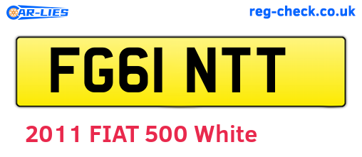 FG61NTT are the vehicle registration plates.