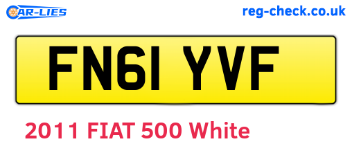 FN61YVF are the vehicle registration plates.