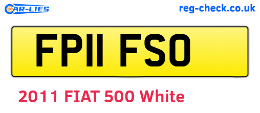 FP11FSO are the vehicle registration plates.