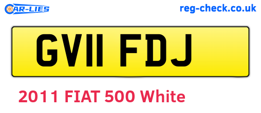 GV11FDJ are the vehicle registration plates.