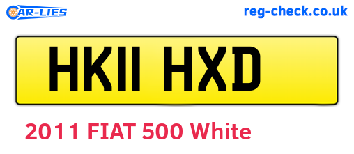 HK11HXD are the vehicle registration plates.